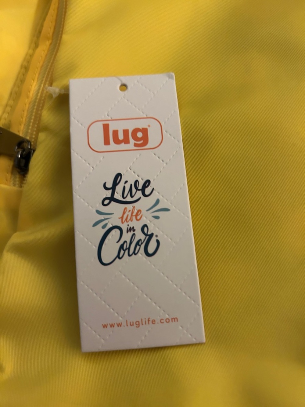 Lug Yellow Quilted Drawstring Backpack - Picture 3 of 5